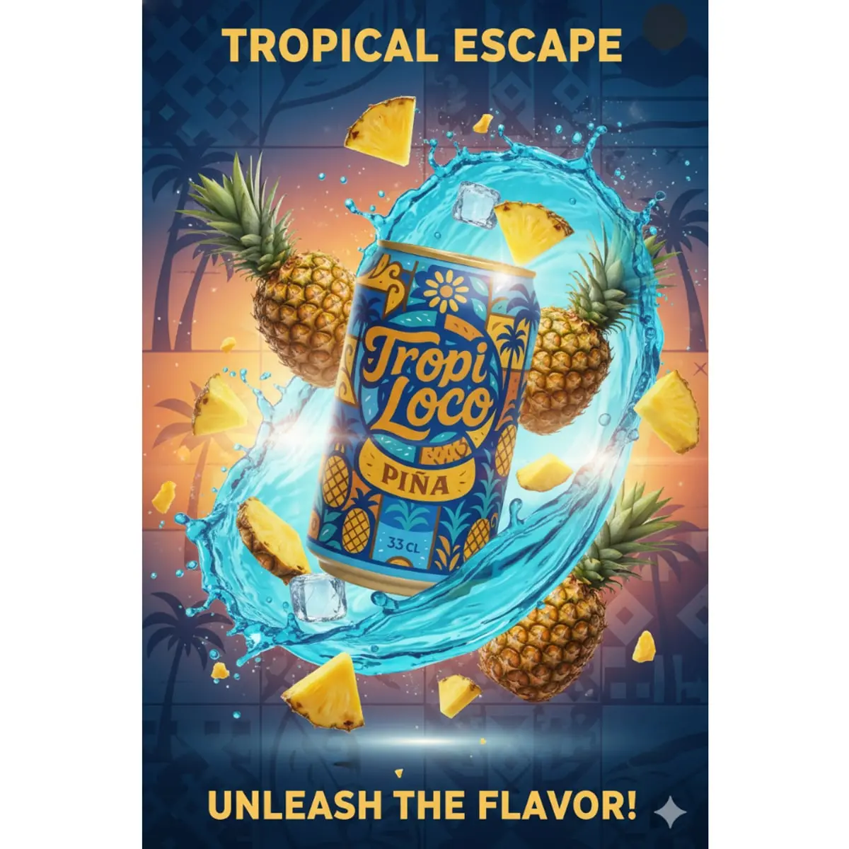 Refresco gaseado de piña Tropi Loco (330 ml) - Miniatura 4