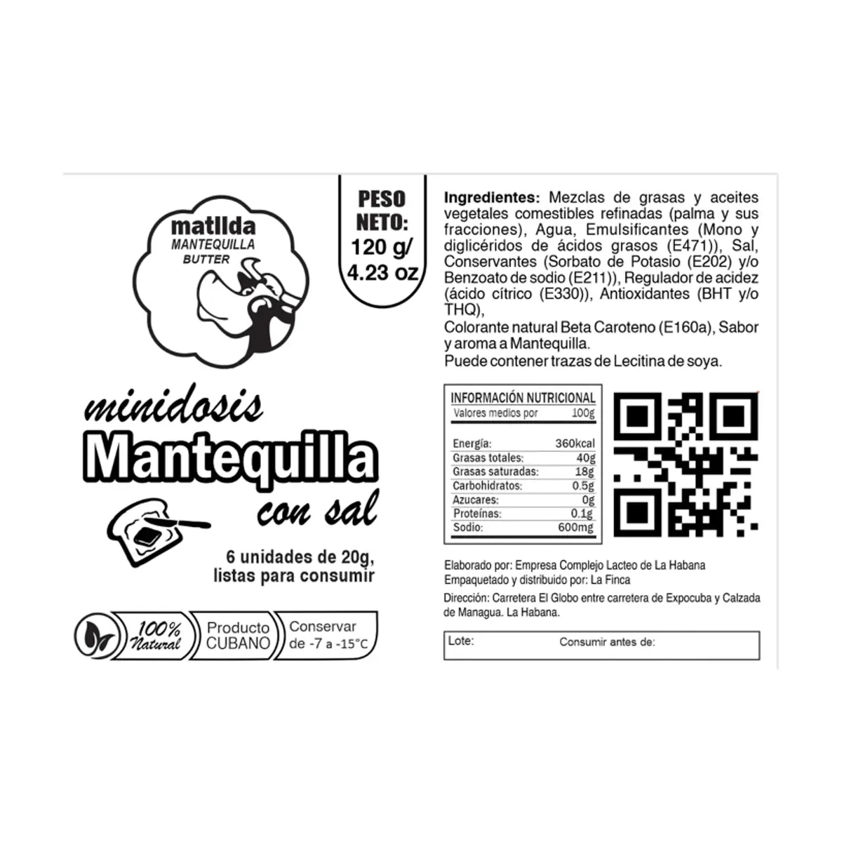 Mantequilla con sal Matilda (6 x 20 g / 4.23 oz) - Miniatura 4