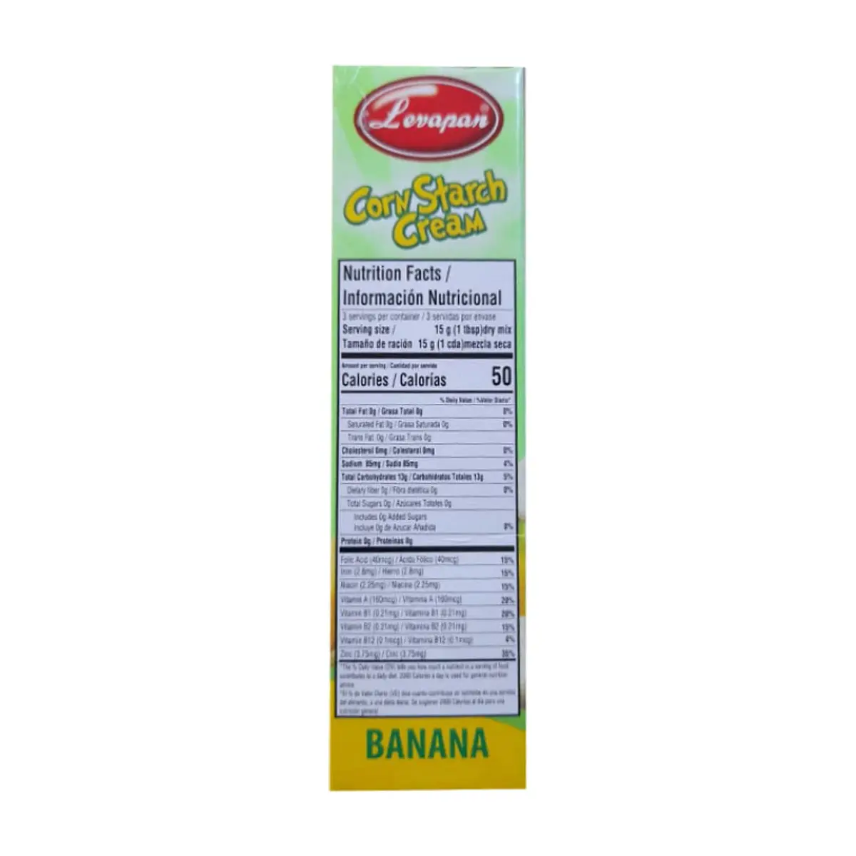Crema de maicena sabor banana Levapan (47 g / 1.66 oz) - Thumbnail 5