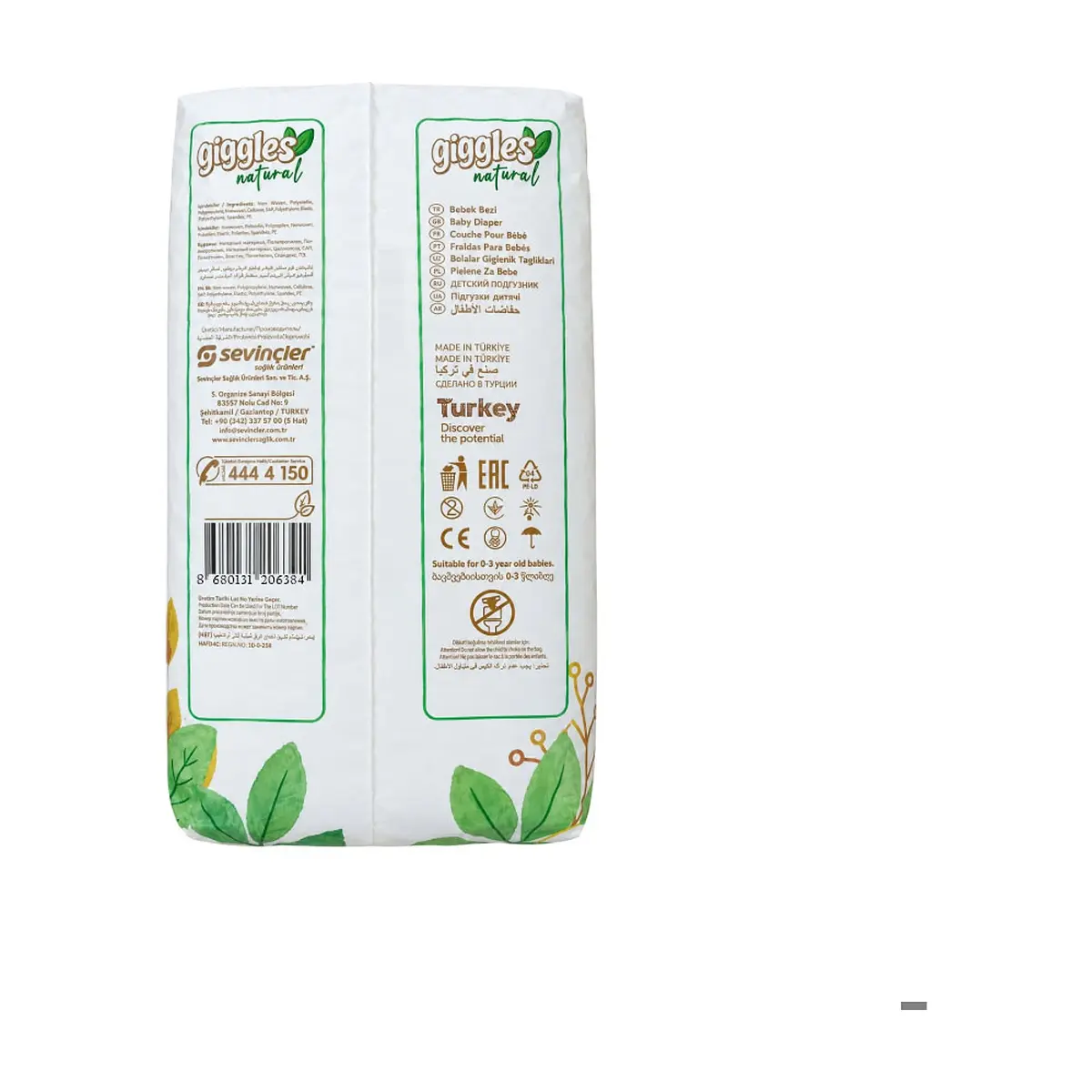 Pañales talla 2 mini Giggles Natural (40 U) - Thumbnail 2