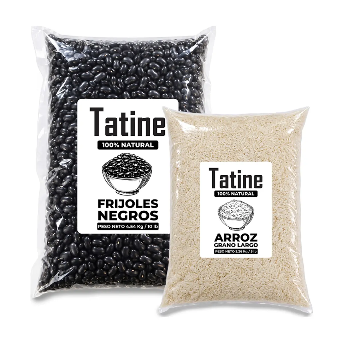 Combo básico Tatine #8: Frijoles negros Tatine + Arroz de grano largo Tatine