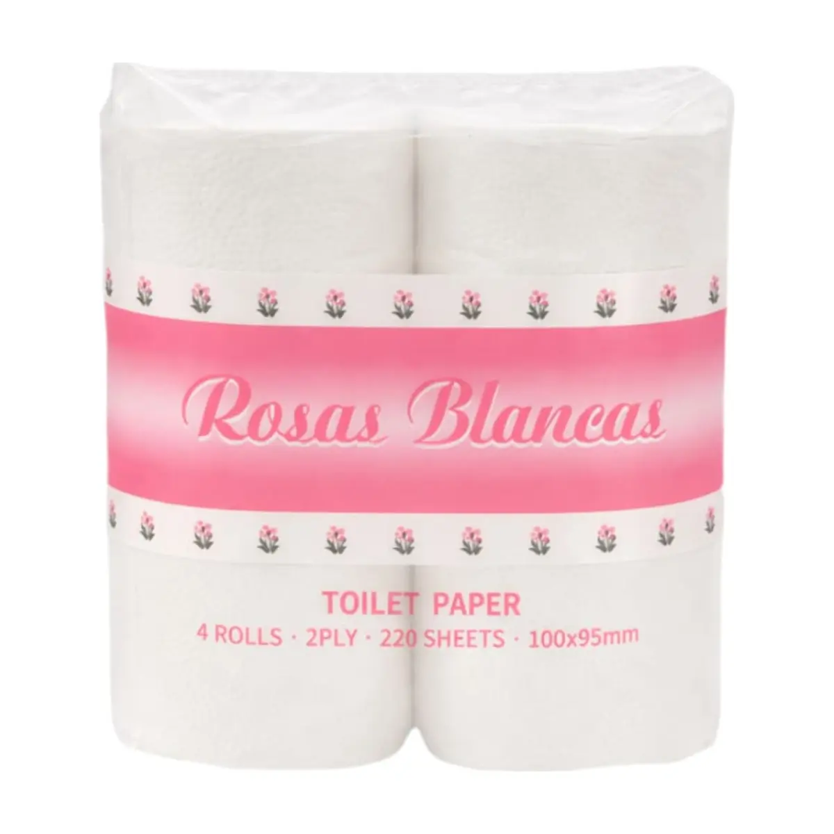 Papel higiénico 2 capas Rosas Blancas (4 U) - Thumbnail 2