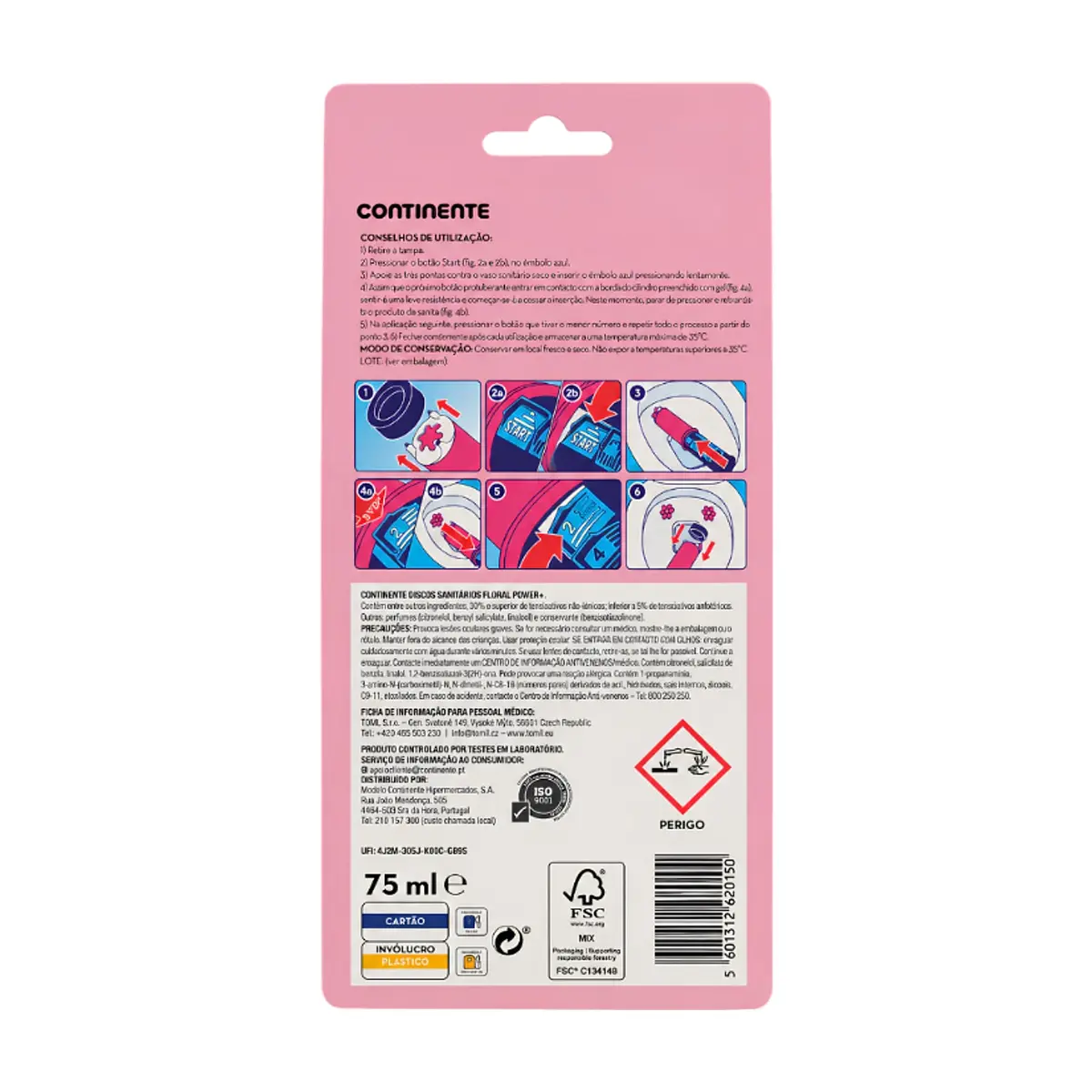 Discos sanitarios Power+ Floral Continente (12 U) - Thumbnail 2