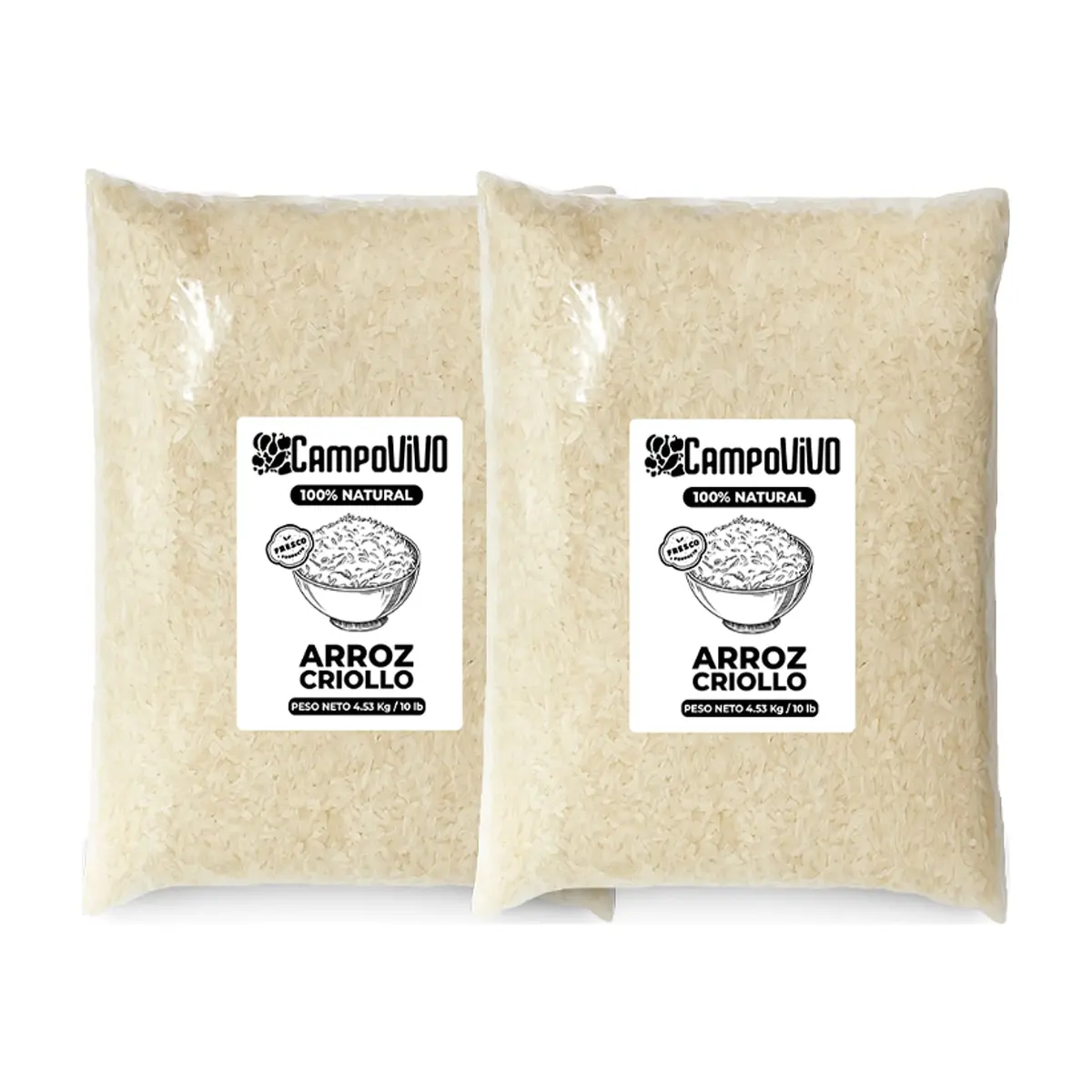 Arroz criollo Campo Vivo (2 x 4.53 kg / 10 lb)