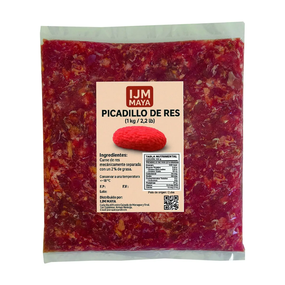 Picadillo de res IJM Maya (1 kg / 2.2 lb) - Miniatura 2