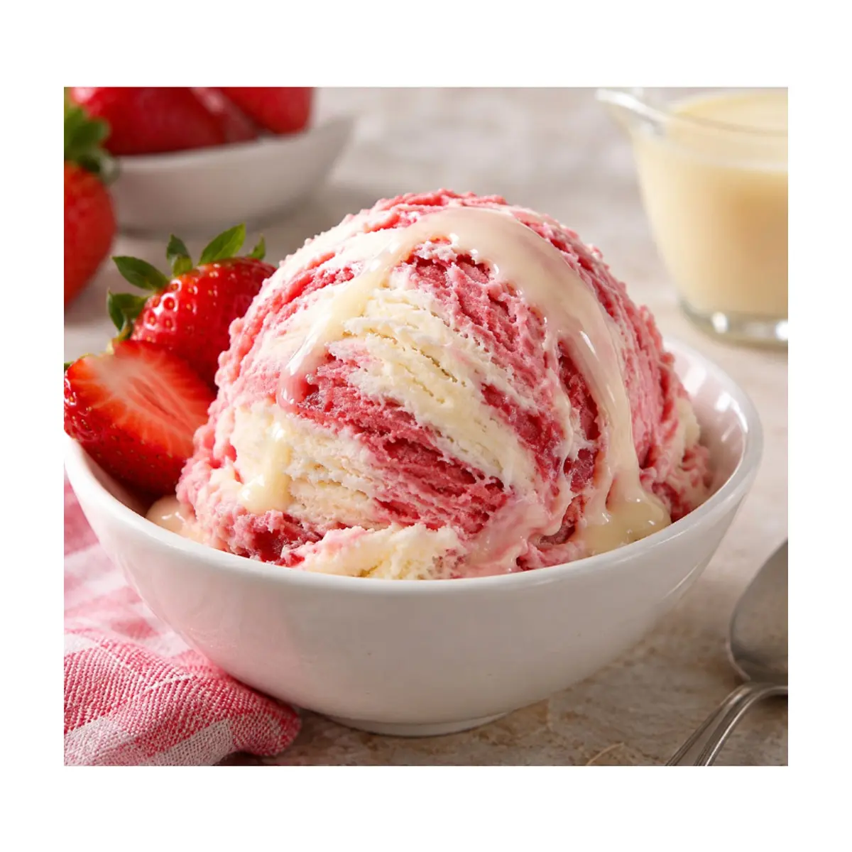 Helado doble crema sabor fresa y leche condensada Alask (4 L) - Miniatura 4
