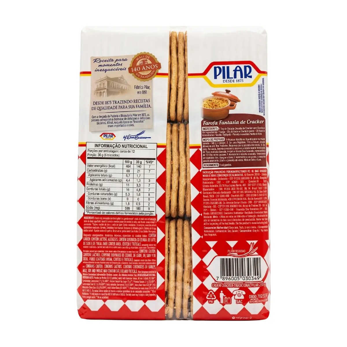 Galletas saladas cream cracker tradicional Pilar (350 g / 12.3 oz) - Thumbnail 2