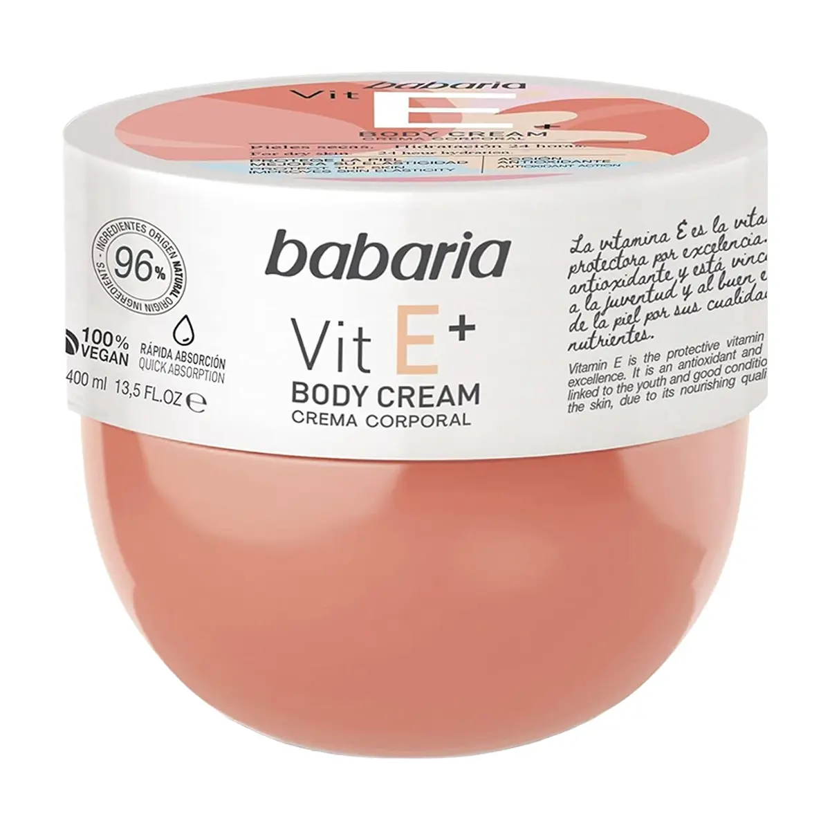 Crema corporal hidratante con vitamina E Babaria (400 ml) - Thumbnail 2