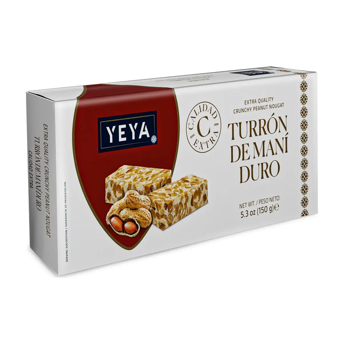 Turrón de Maní Duro Calidad Extra YEYA (150 g / 5.3 oz)