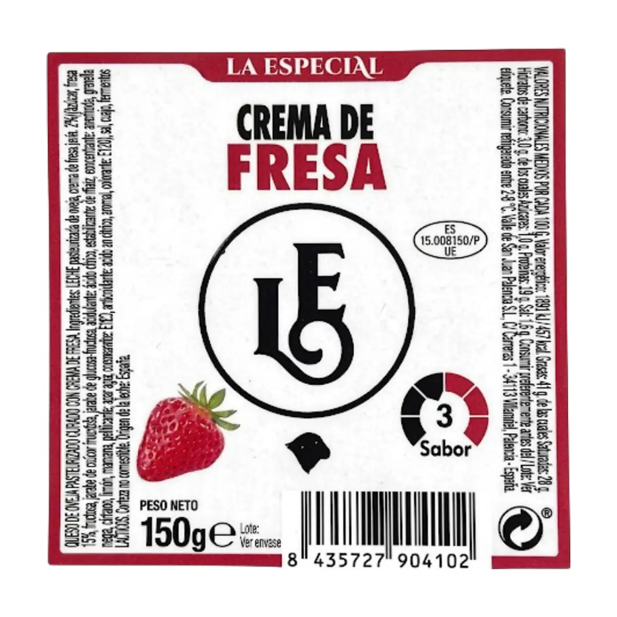 Queso con crema de fresa La Especial (150 g / 5.29 oz) - Thumbnail 2