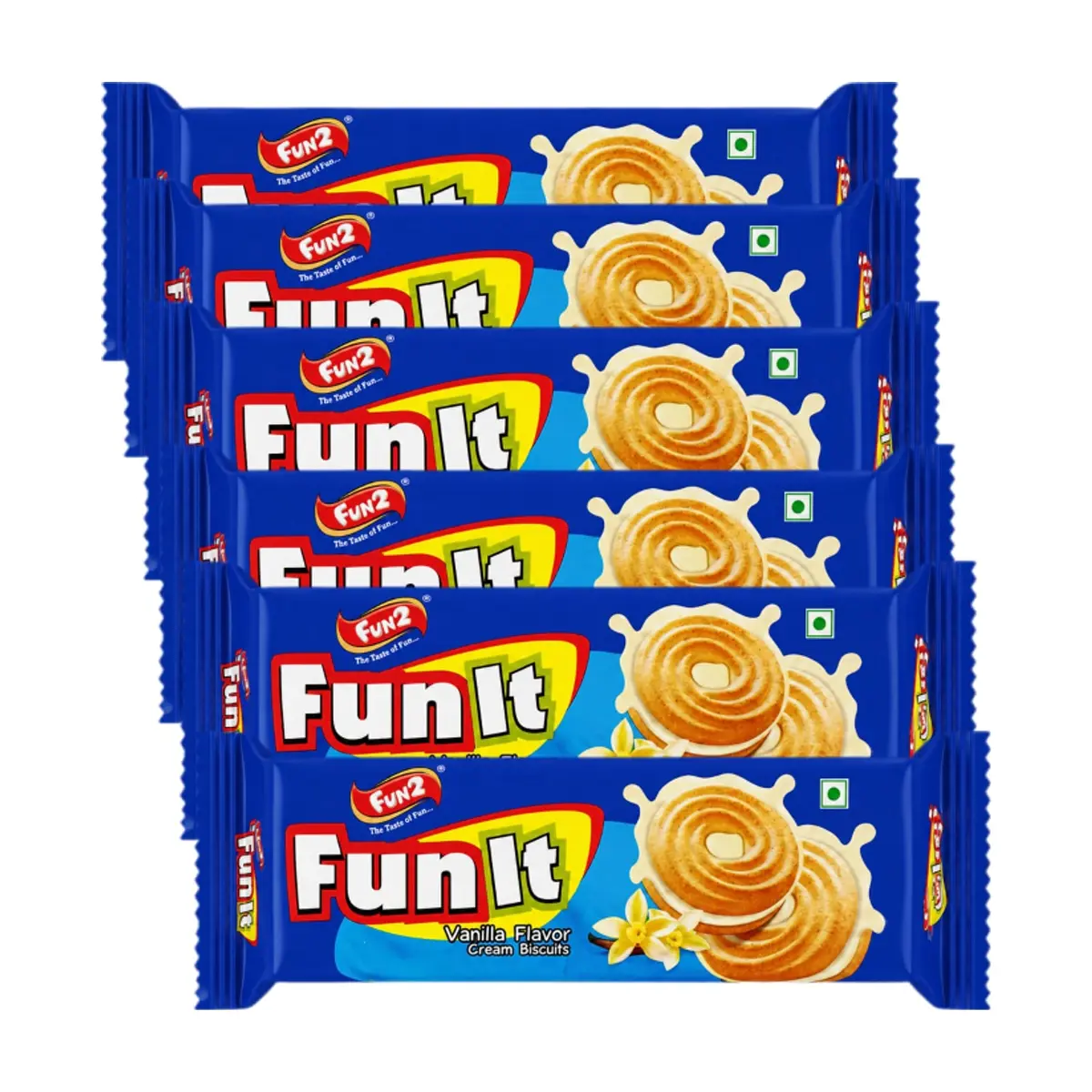 Galleta de crema con sabor a vainilla Fun2 (6 x 36 g / 1.27 oz)