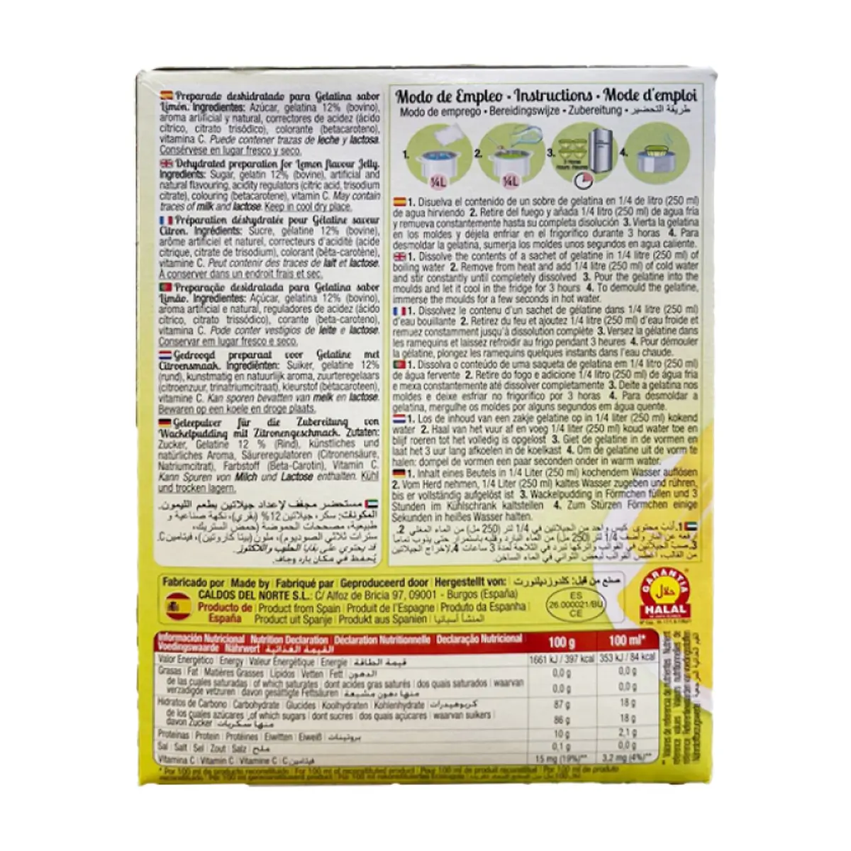 Gelatina de limón Calnort (170 g / 6 oz) - Thumbnail 2
