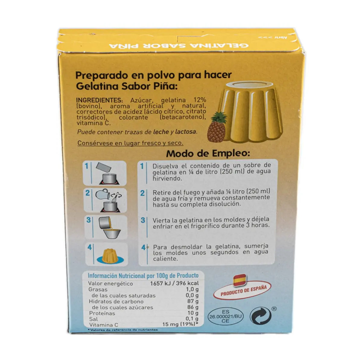 Gelatina sabor piña (3 x 2 x 85 g / 3 oz) - Thumbnail 5