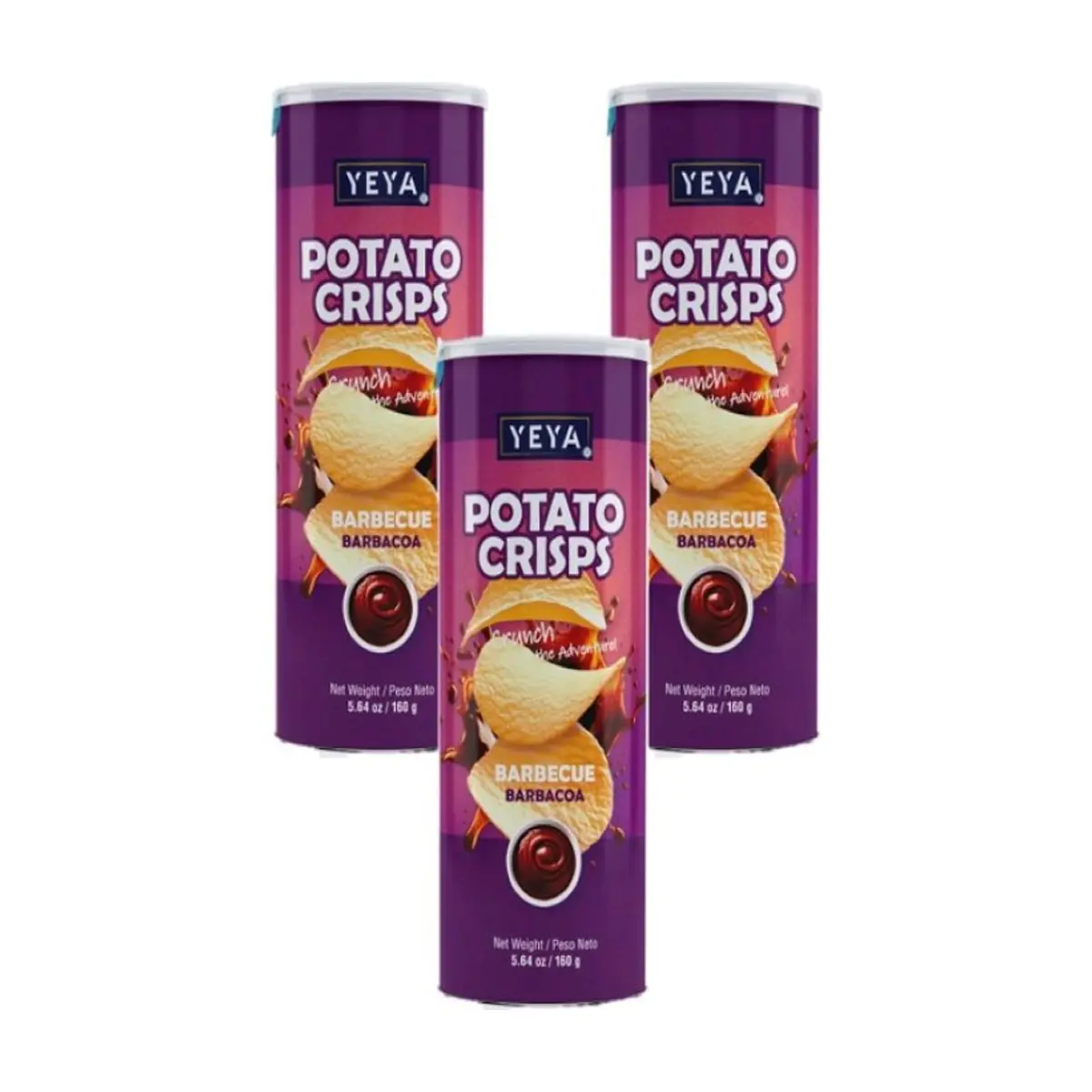 Papas fritas crujientes sabor barbacoa YEYA (3 X 160 g / 5.64 oz)