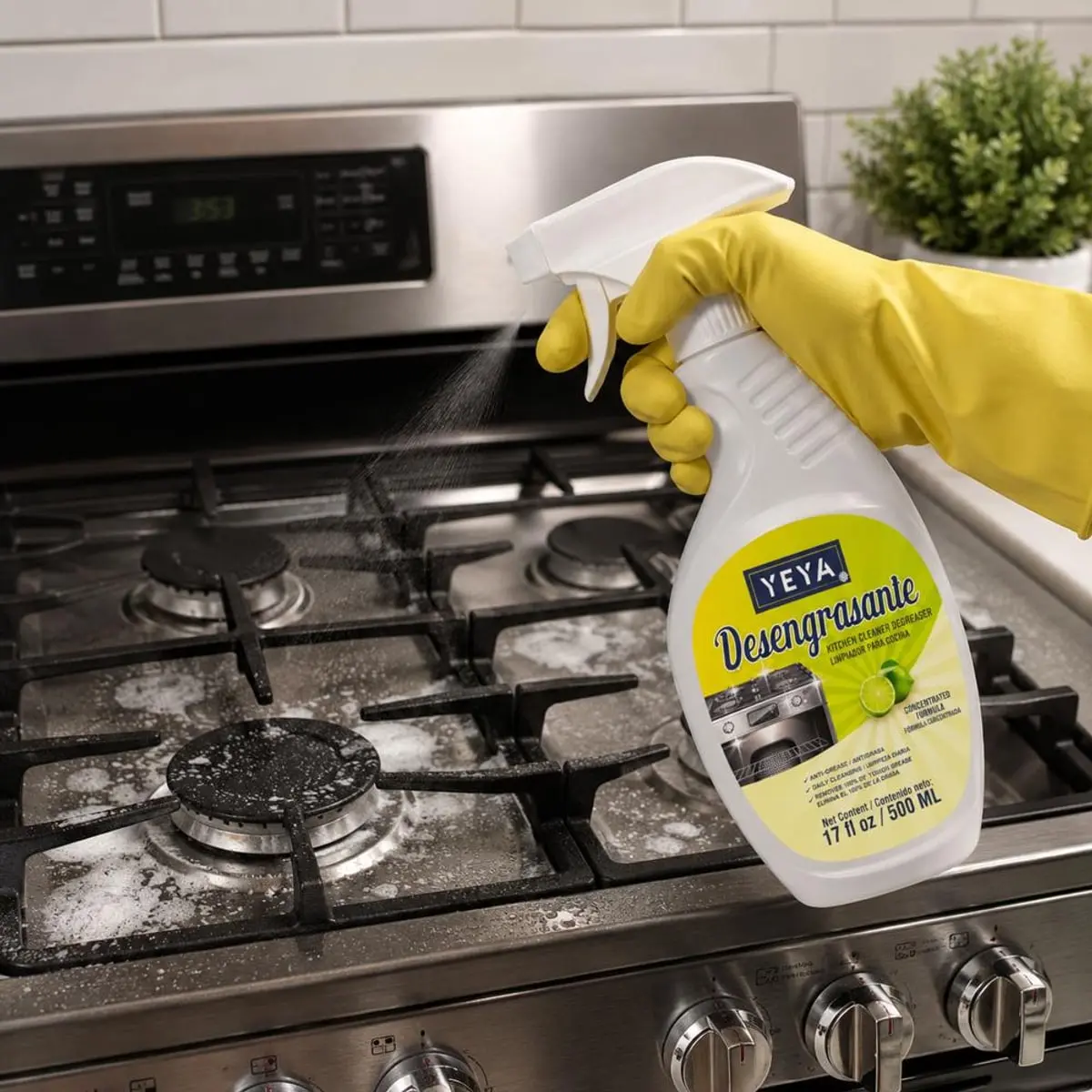 Limpiador desengrasante para cocina YEYA (500 ml / 17 oz) - Thumbnail 4