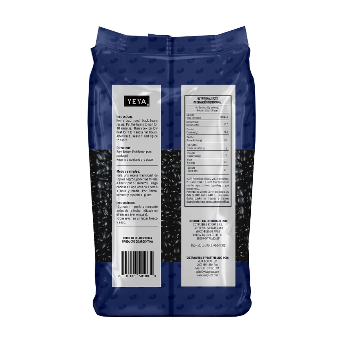 Frijoles negros YEYA (1 kg / 2.2 lb) - Thumbnail 3