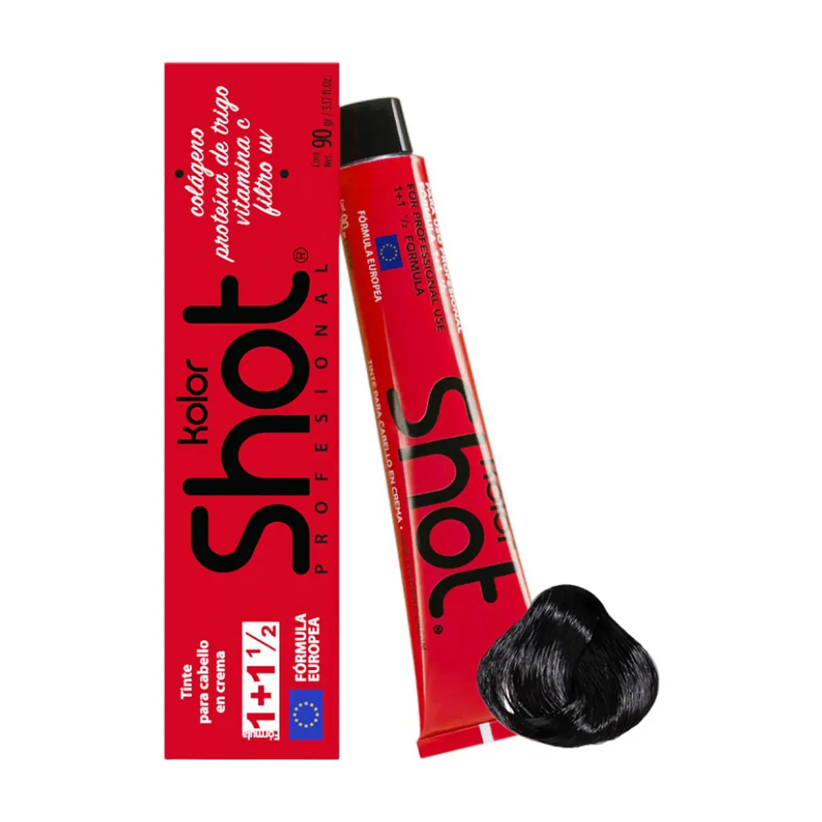 Tinte en crema negro 1 Kolor Shot (90 g / 3.17 oz) - Thumbnail 7