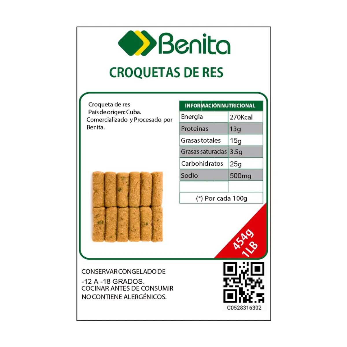 Croquetas de res Benita (454 g / 1 lb) - Thumbnail 2