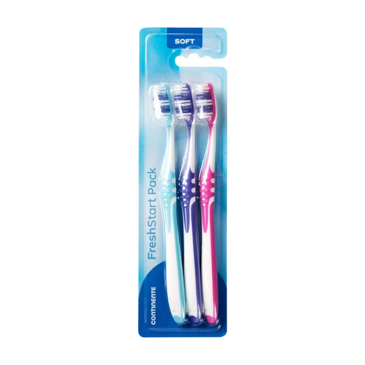 Cepillo de dientes de cerdas suaves Fresh Start (3 U)