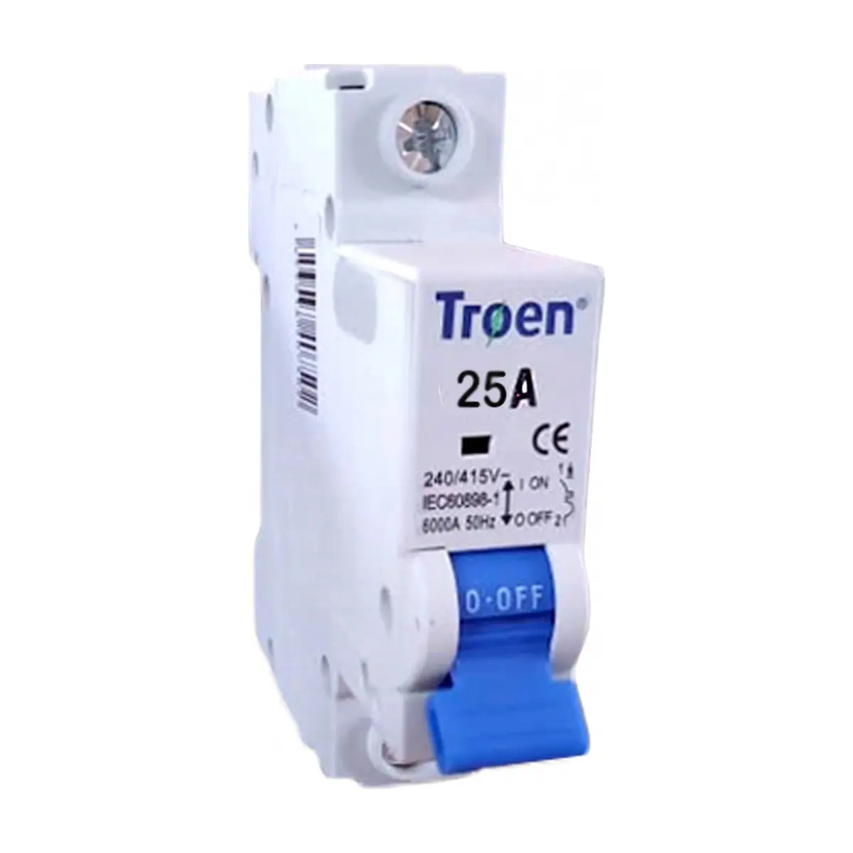 Interruptor - breaker - termomagnético de 25 A 1 polo tipo europeo Troen - Miniatura 1