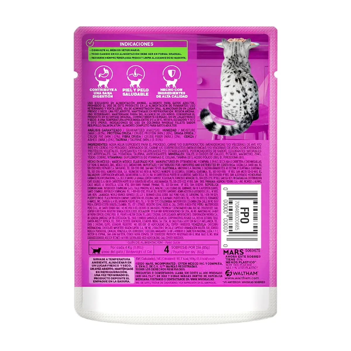 Comida para gatos adulto sabor fillets de atún Whiskas (85 g / 3 oz) - Miniatura 5