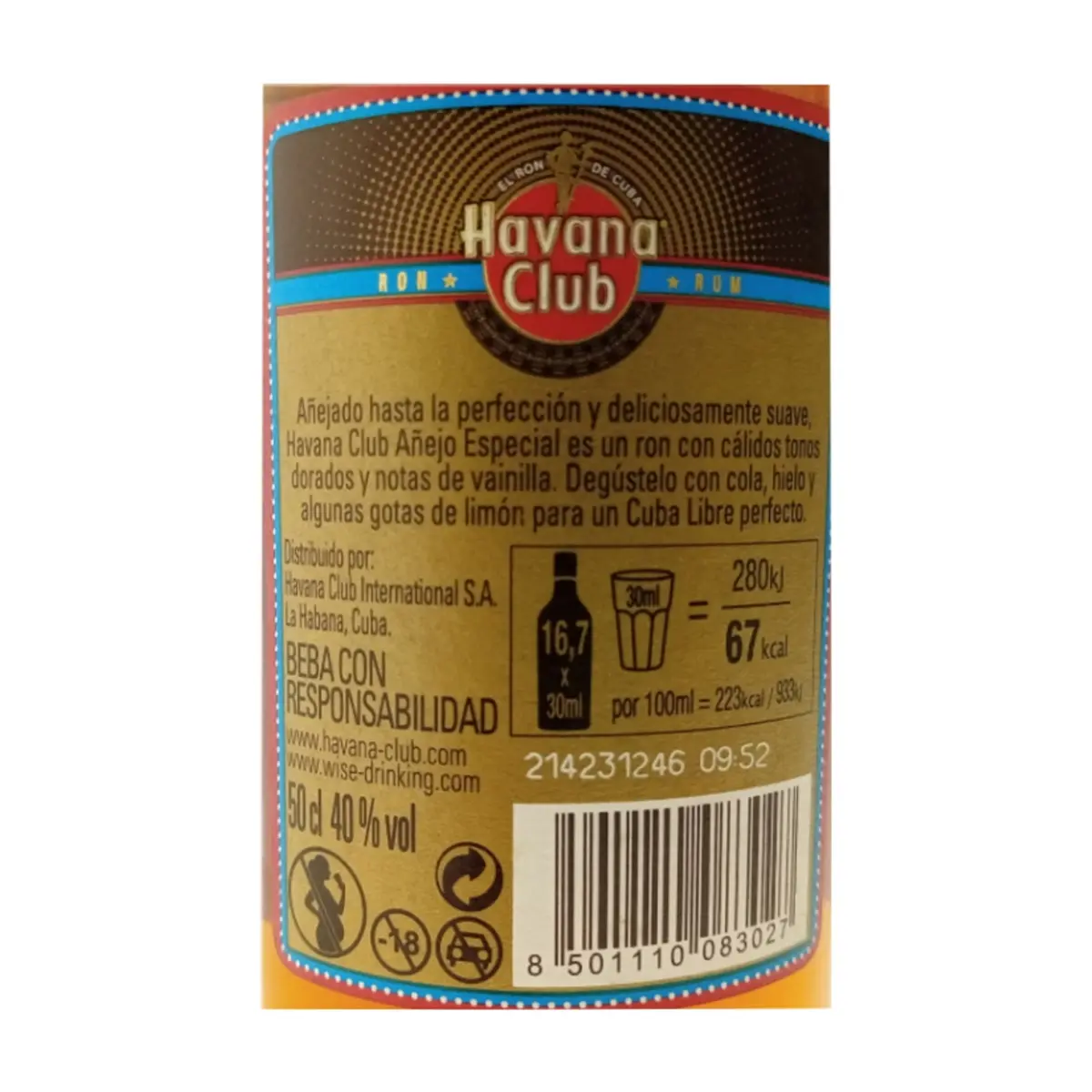Ron añejo especial Havana Club (500 ml) - Thumbnail 5
