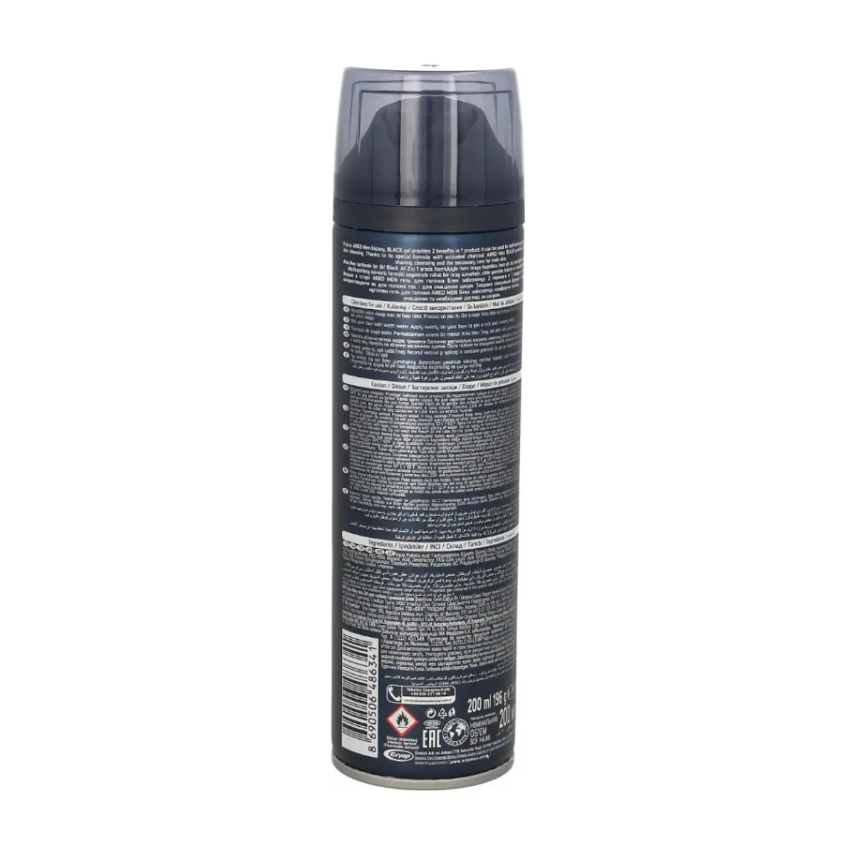 Gel negro 2 en 1 para afeitar y limpiar Arko (200 ml) - Thumbnail 3
