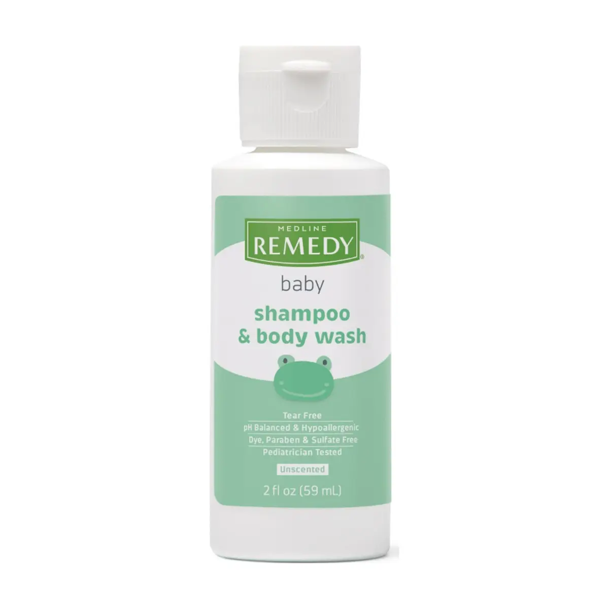 Champú y gel de ducha sin perfume para bebé Medline Remedy (59 ml / 2 fl oz)