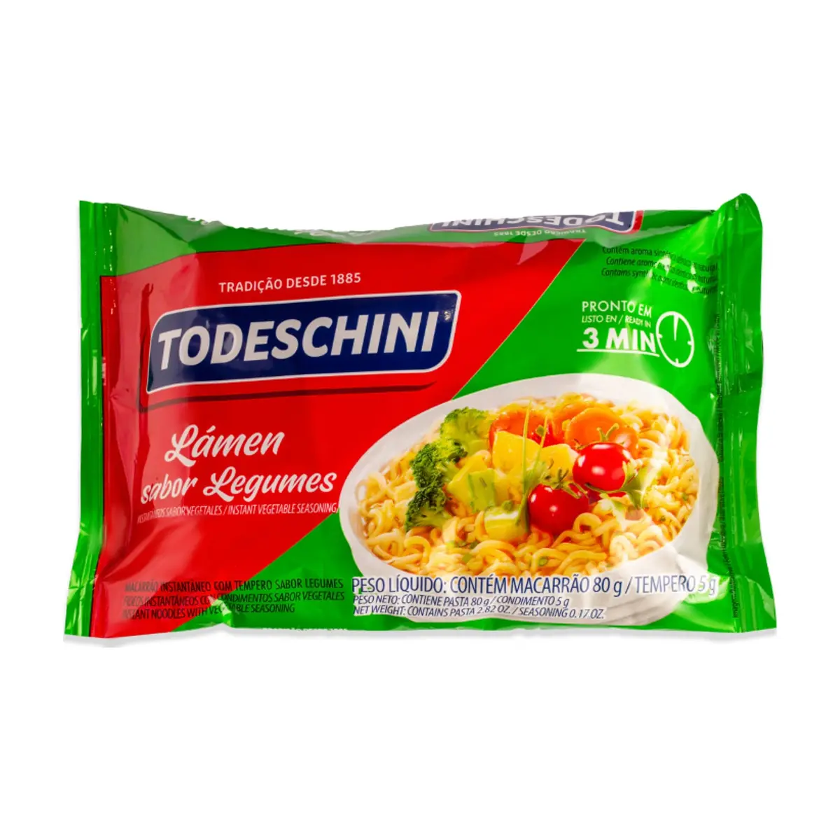 Fideos instantáneos sabor a legumbres Todeschini (85 g / 2.99 oz)