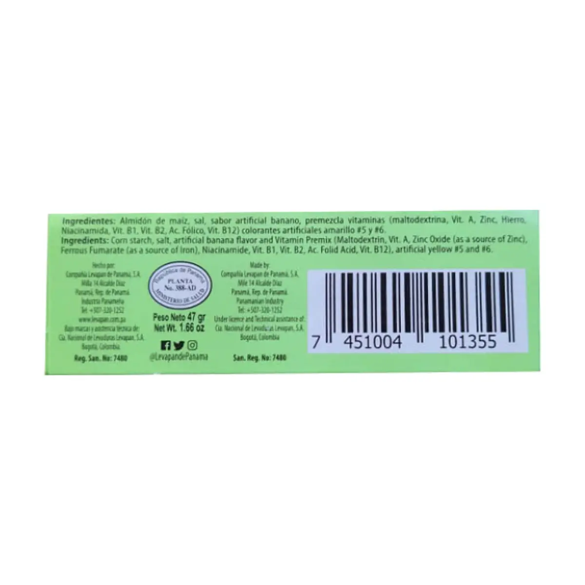 Crema de maicena sabor banana Levapan (47 g / 1.66 oz) - Thumbnail 7