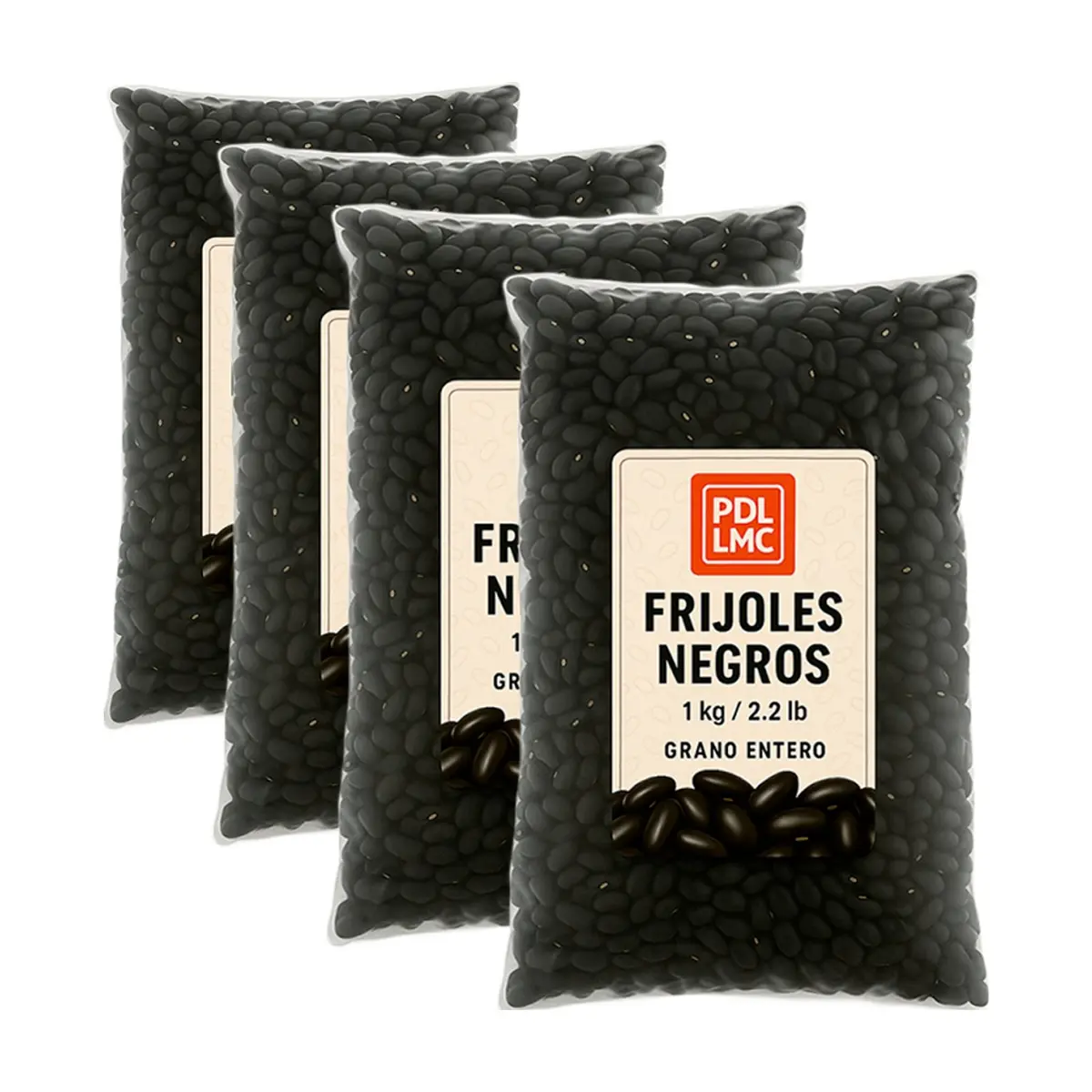 Frijoles negros (4 x 1 kg / 2.2 lb)
