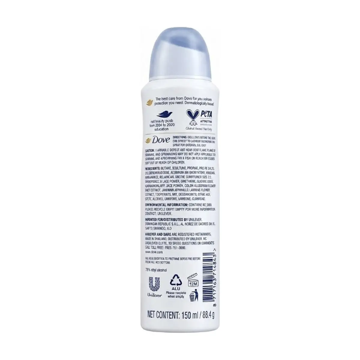 Desodorante en spray con aroma a coco y flor de jazmín Dove (150 ml) - Thumbnail 2