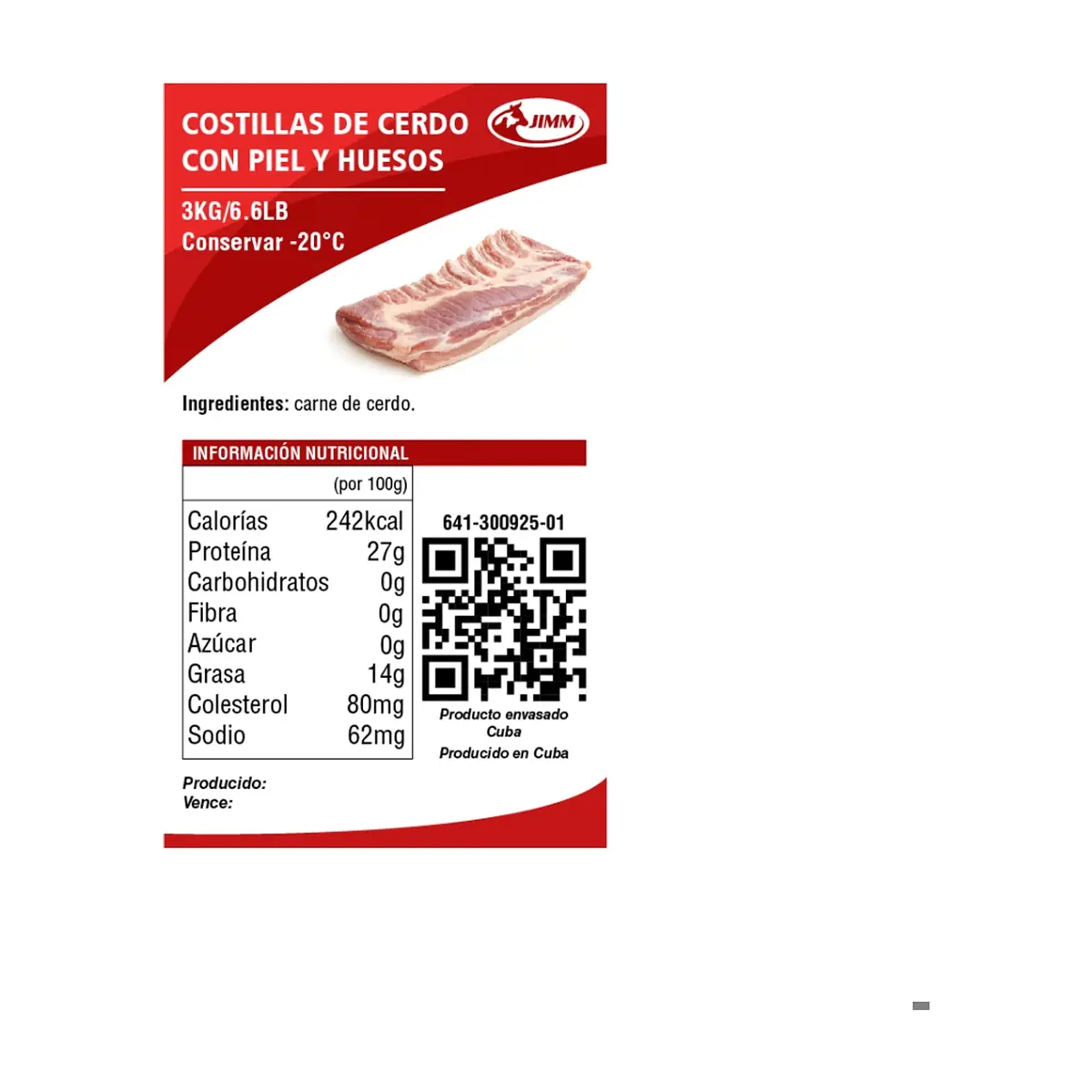 Costillas de cerdo con piel y con huesos Jimm (3 kg / 6.6 lb) - Thumbnail 3