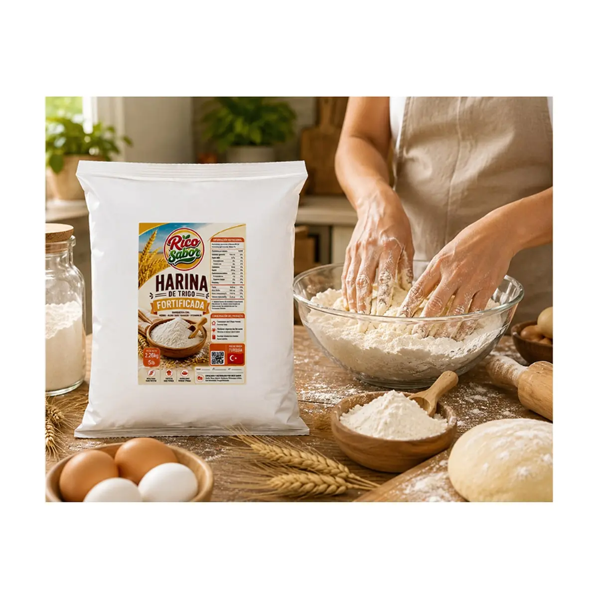 Harina de trigo fortificada Rico Sabor (2.26 kg / 5 lb) - Thumbnail 3