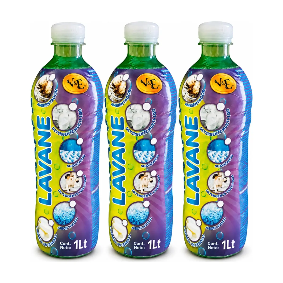 Detergente líquido multiuso Lavane (3 x 1 L)