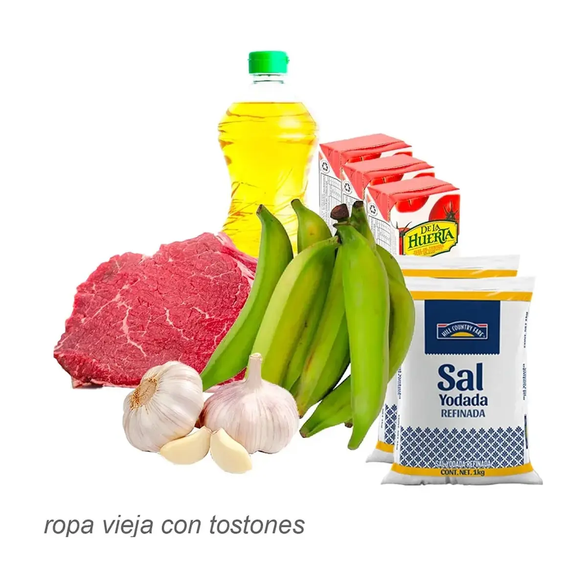 Combo Ropa Vieja  con Tostones