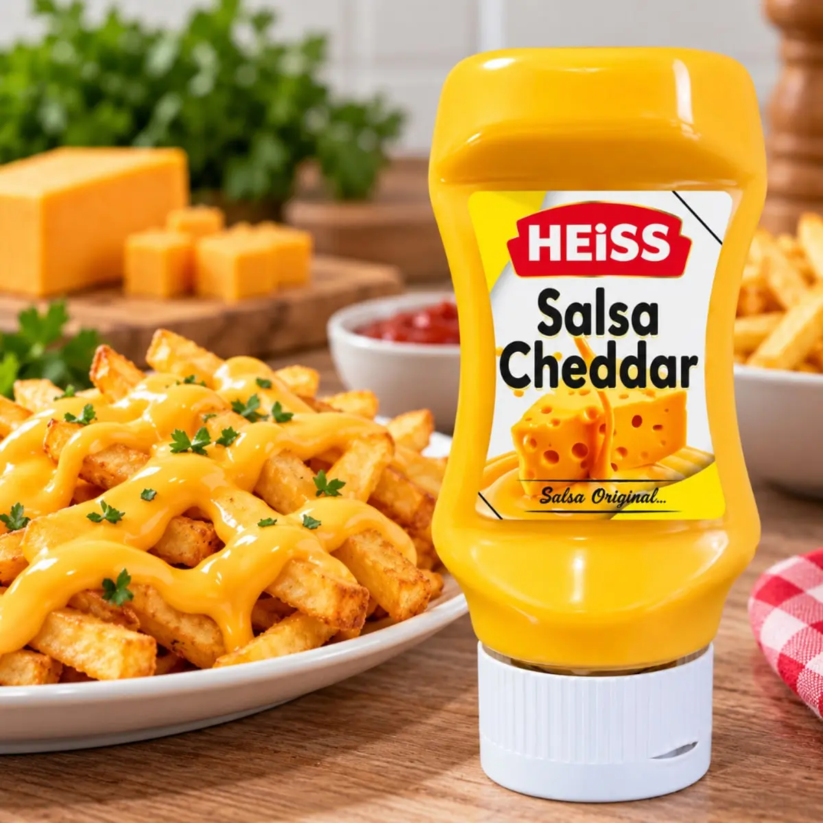 Salsa de queso cheddar HEISS (3 x 260 g / 9 oz) - Thumbnail 2