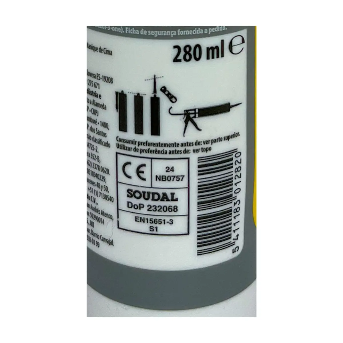 Silicona transparente universal Soudal (280 ml) - Miniatura 3