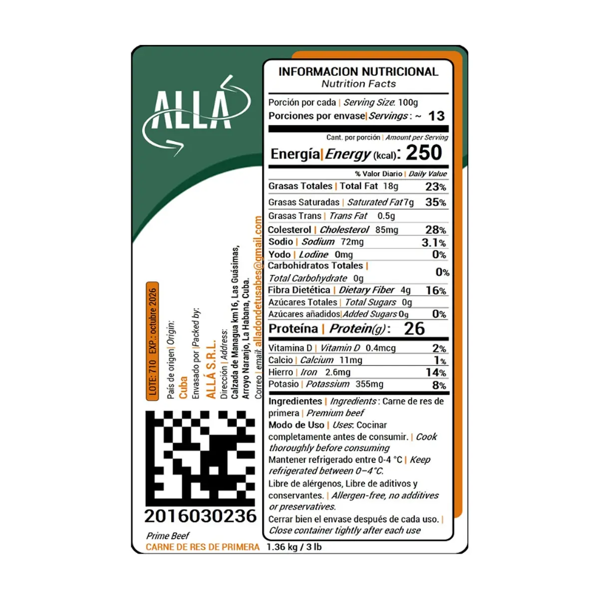 Carne de res de primera ALLÁ (1.36 kg / 3 lb) - Miniatura 7