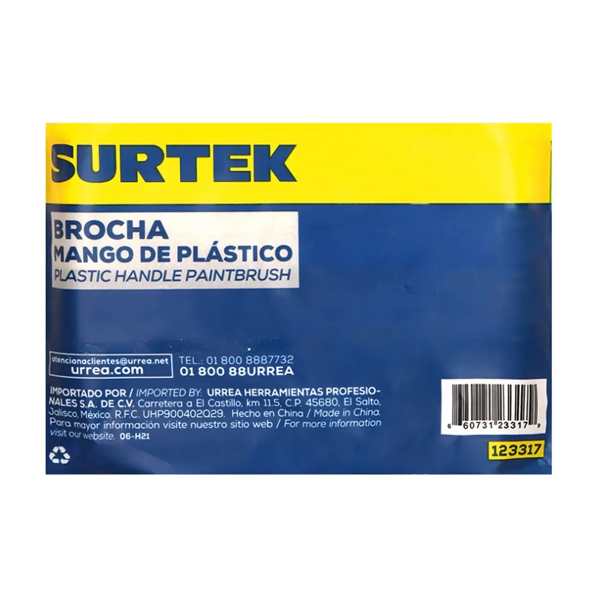 Brocha mango de plástico 5" Surtek 123317 - Thumbnail 3