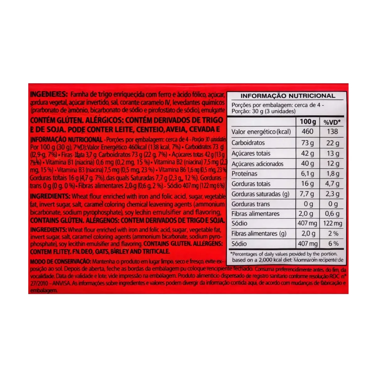 Galletas de chocolate con relleno sabor a vainilla pica pau Todeschini (36 x 115 g / 4 oz) - Thumbnail 3