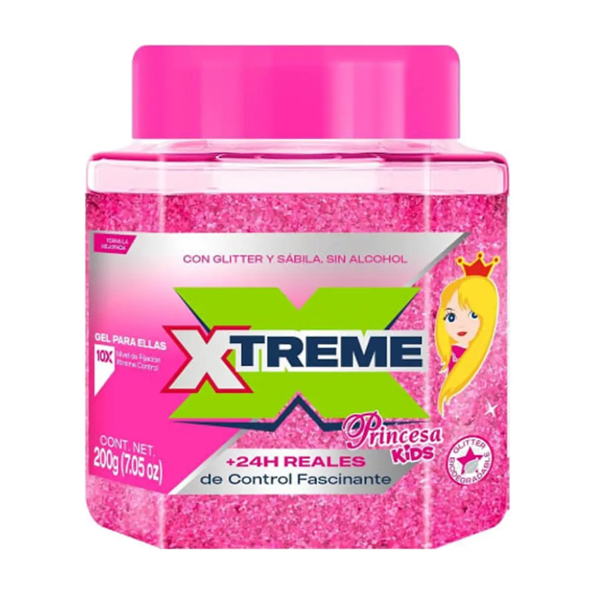 Gel fijador para el cabello Princesa Kids Xtreme (200 g / 7.05 oz)