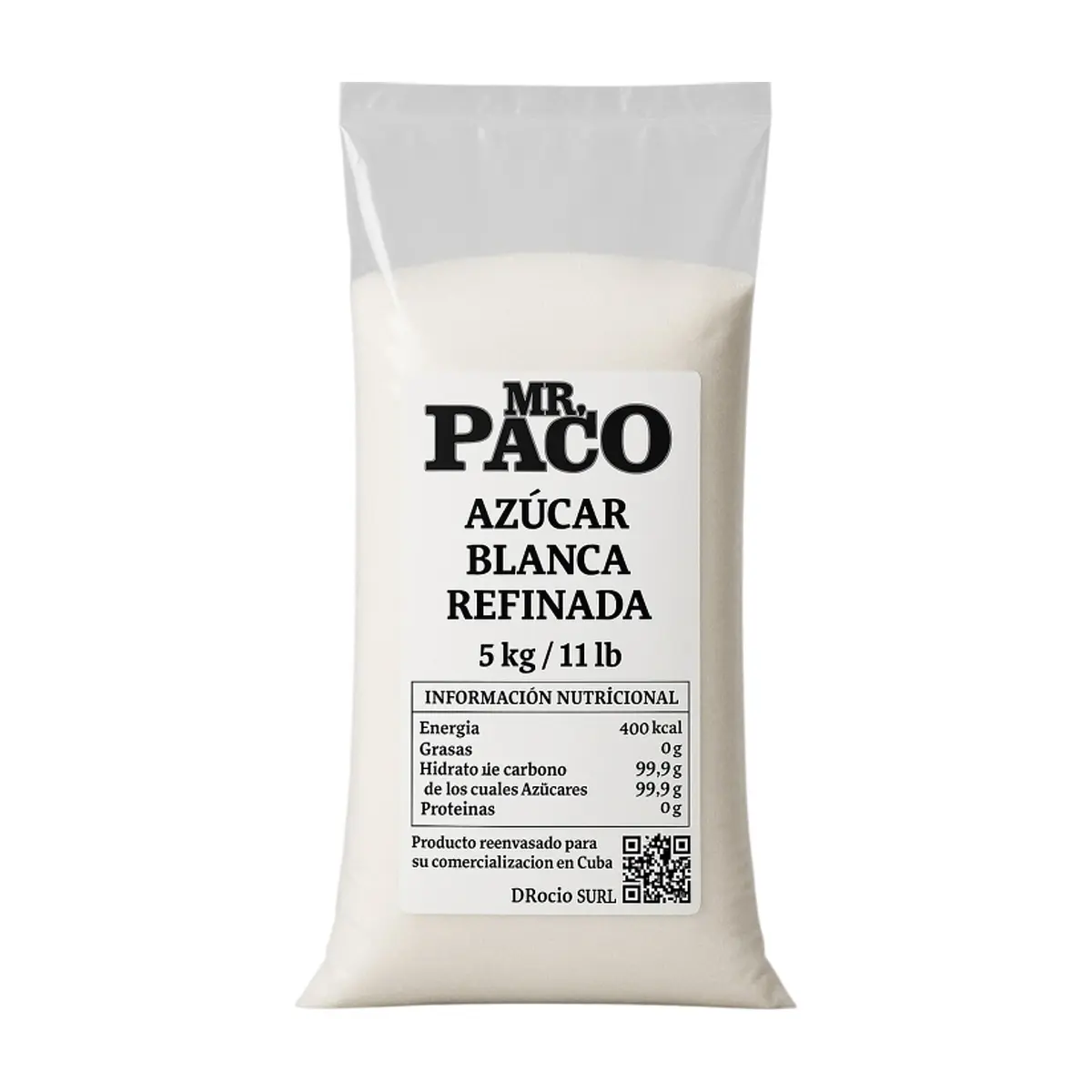 Azúcar blanca refinada Mr. Paco (5 kg / 11 lb)