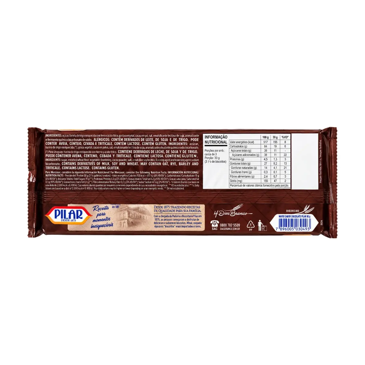 Sorbetos de chocolate Pilar (80 g / 2.82 oz) - Miniatura 2