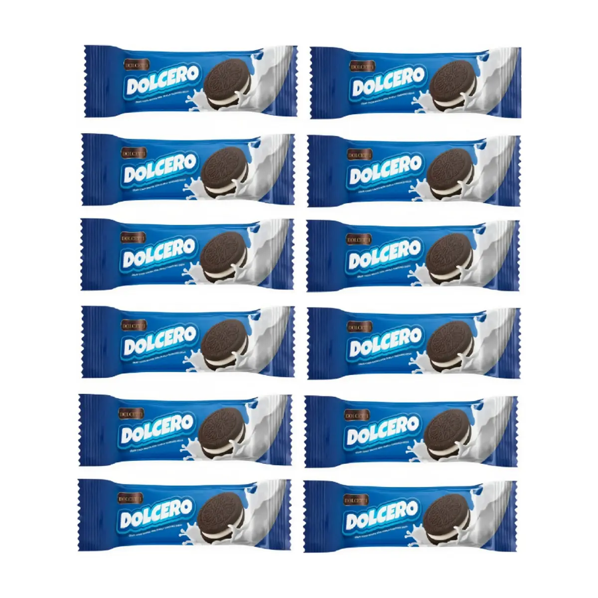 Galleta crujiente de cacao con crema de vainilla Dolcero Dolcetti (12 x 56 g / 1.97 oz)