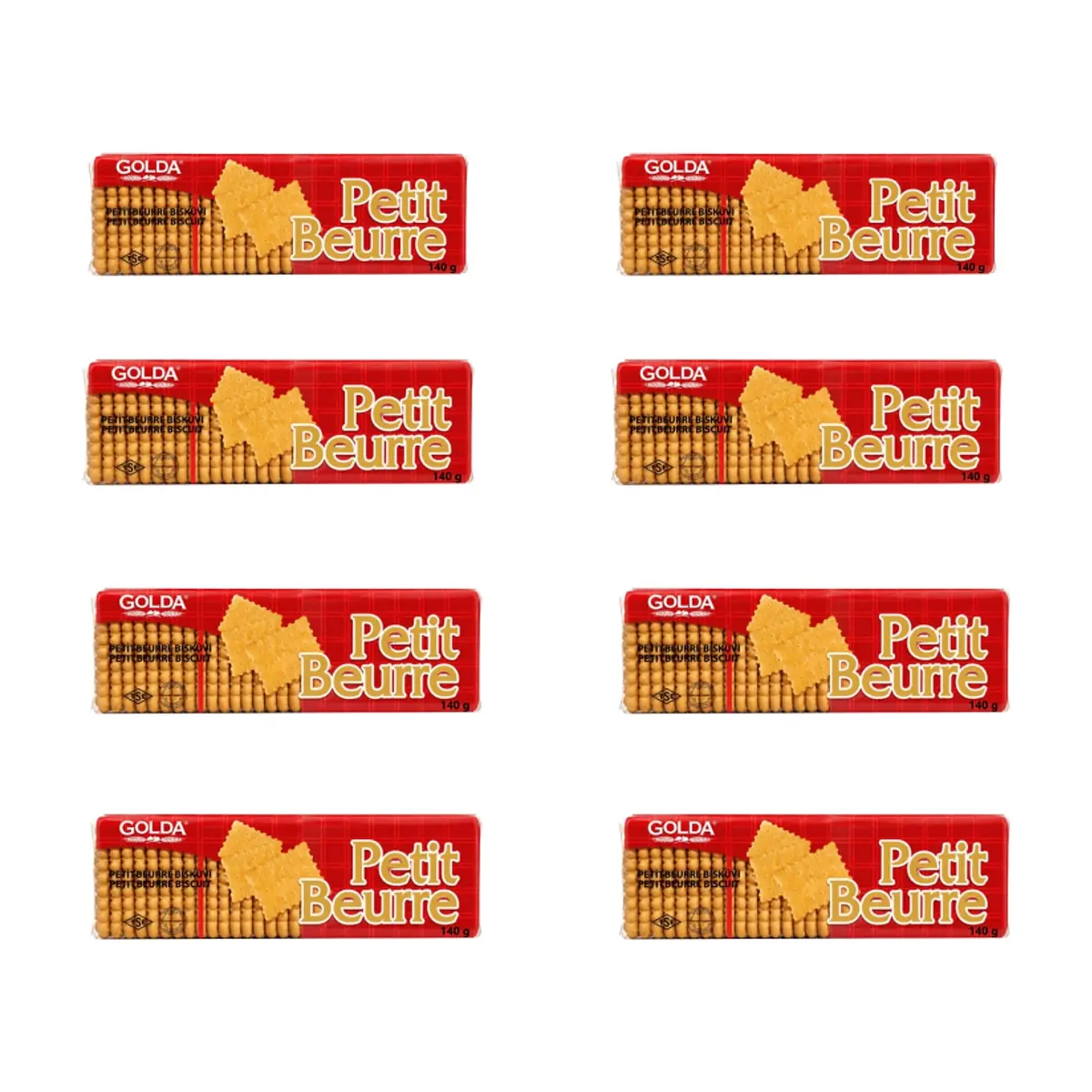 Galletas lechosas Petit Beurre Golda (8 x 140 g / 4.93 oz)
