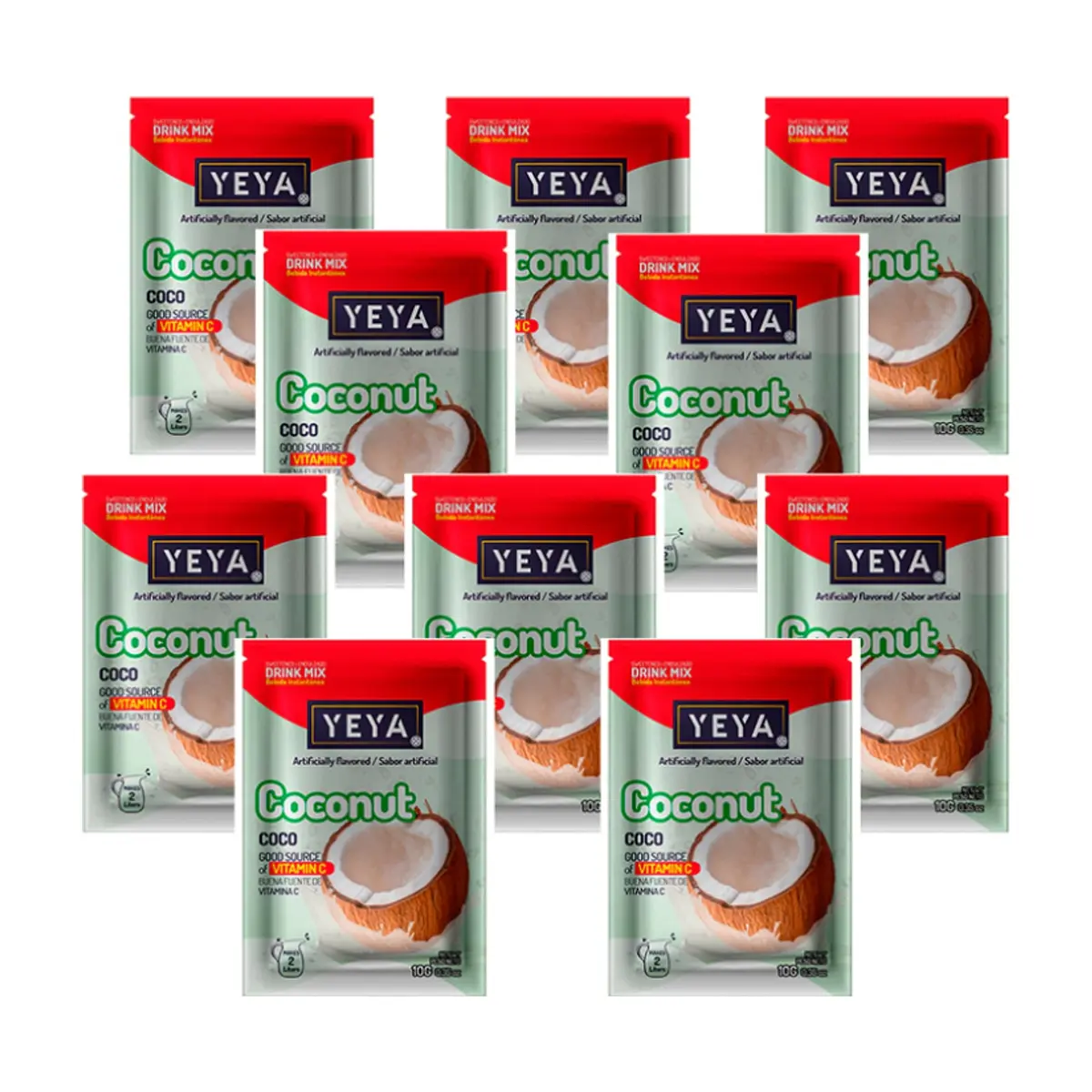Refresco instantáneo sabor coco YEYA (10 x 10 g)