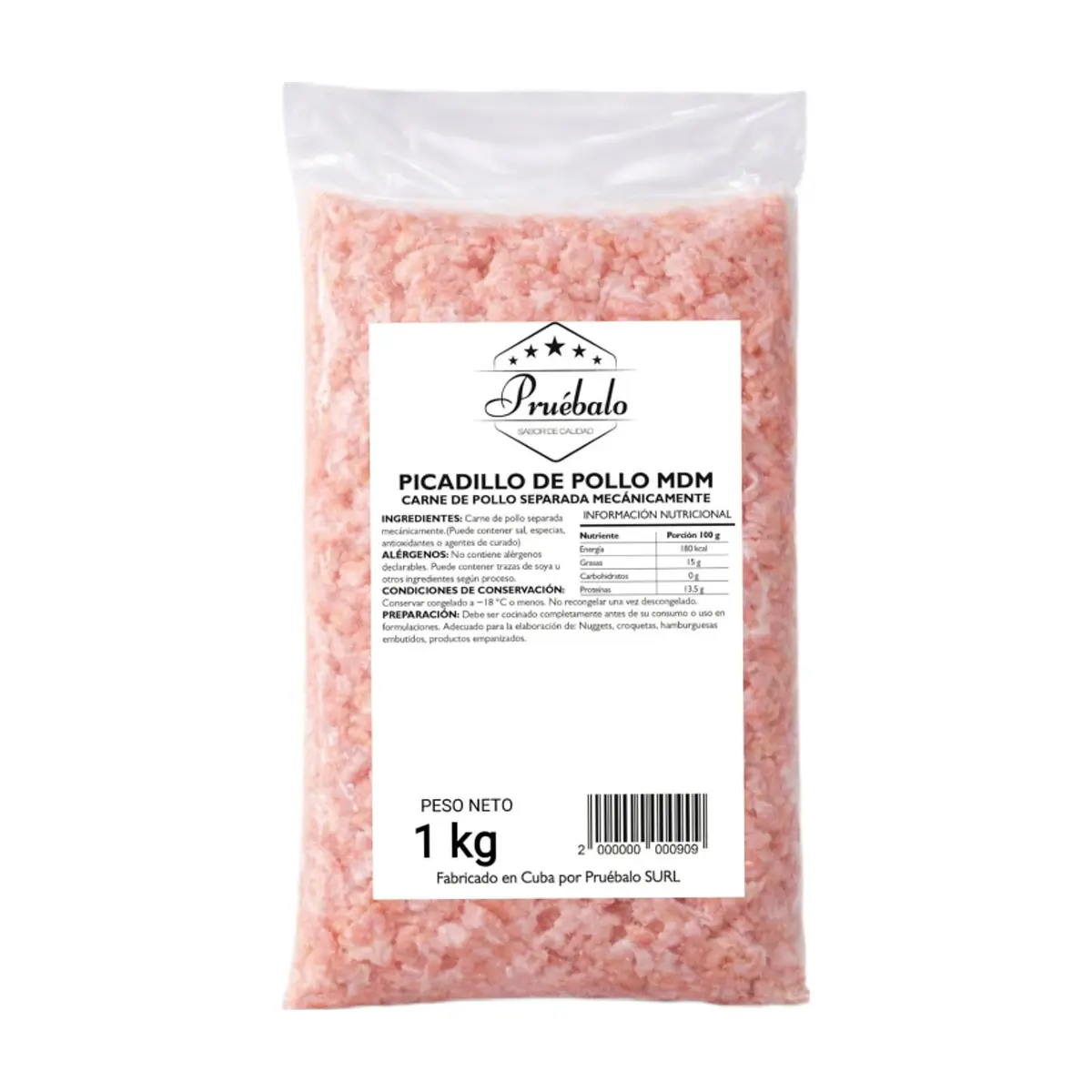 Picadillo de pollo mecanicamente separado Pruébalo (1kg / 2.2lb)