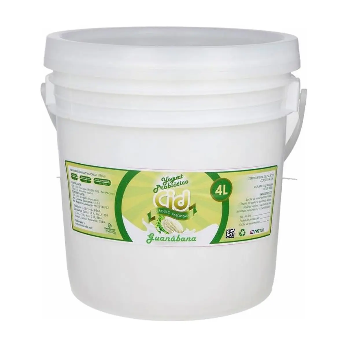 Yogurt probiótico de coágulo saborizado de guanábana Cid (4 L) - Miniatura 1