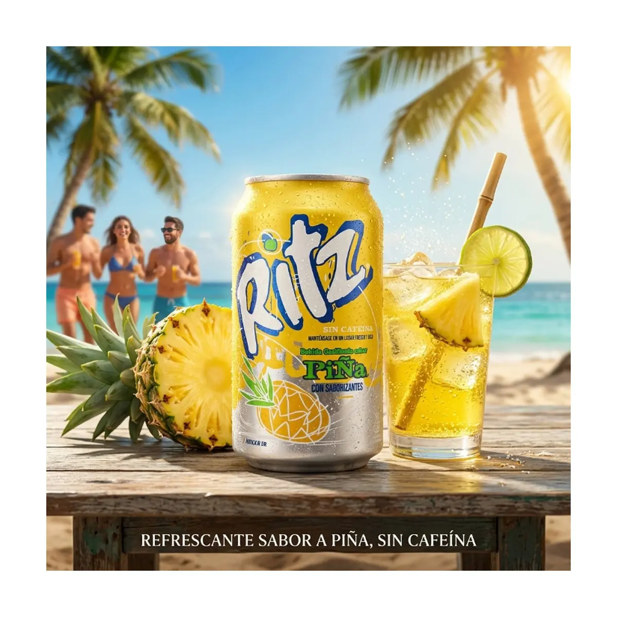 Refresco gaseado sabor piña Ritz (355 ml) - Thumbnail 4